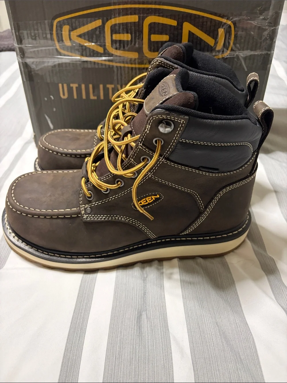 Keen Brown Leather Cincinnati Carbon-Fiber Toe 10.5 wide